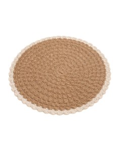 Individual centro Marrón  Terminación Decorativa Beige Cod.182329