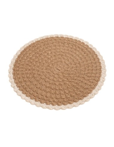 Individual centro Marrón  Terminación Decorativa Beige Cod.182329