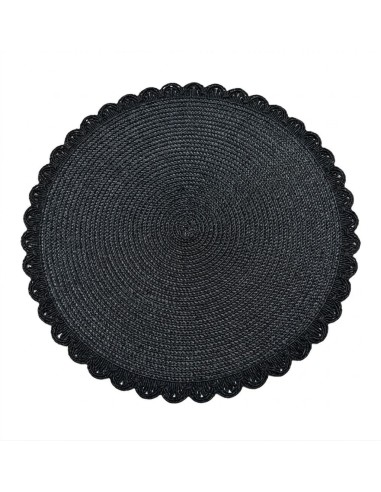 Individual centro con Borde Decorado Negro Cod.182304