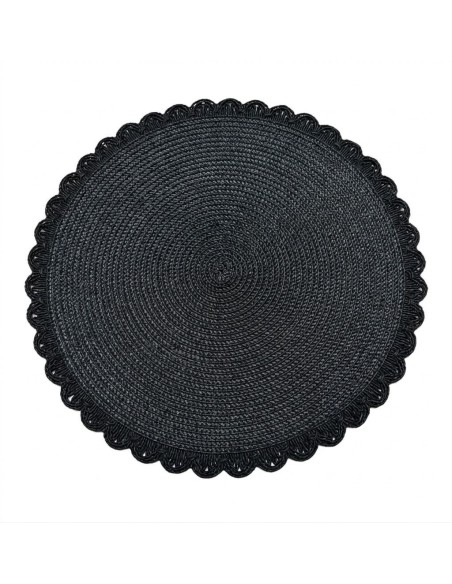 Individual centro con Borde Decorado Negro Cod.182304