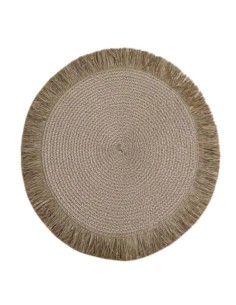 Individual centro con Flecos Marrón Cod.182301