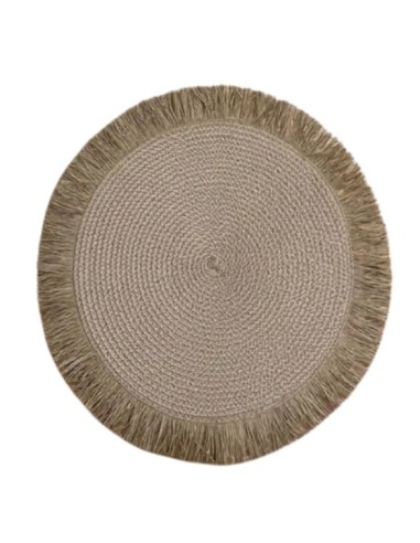 Individual centro con Flecos Marrón Cod.182301