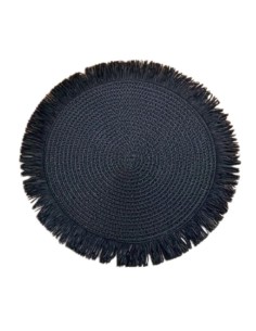 Individual centro con Flecos Negro Cod.182300