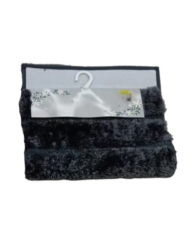 Alfombra Relieve Ondulado Negro 80cm x 50cm. Cod.92224