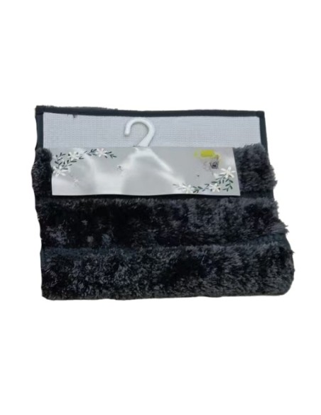 Alfombra Relieve Ondulado Negro 80cm x 50cm. Cod.92224