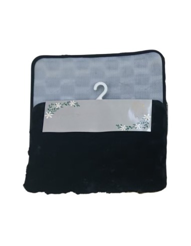 Alfombra Textura Cubos Negra 60cm x 40cm. Cod.92203