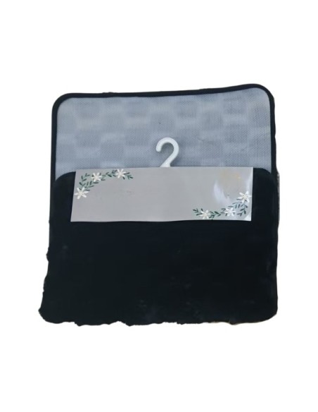 Alfombra Textura Cubos Negra 60cm x 40cm. Cod.92203