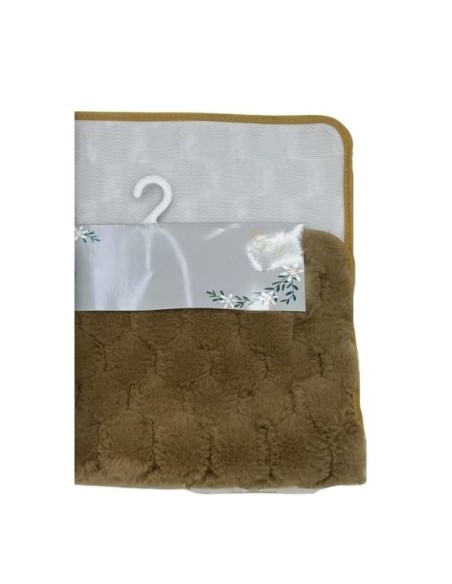 Alfombra Textura Cubos Marrón 80cm x 50cm. Cod.92201