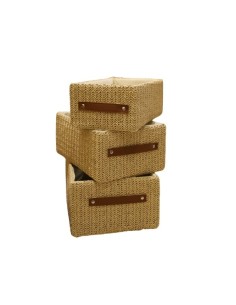 Canasto de Fibra Natural Set x 3 Cod.494371