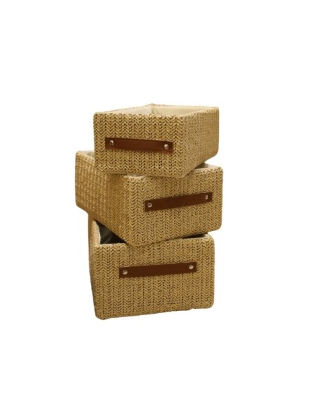 Canasto de Fibra Natural Set x 3 Cod.494371