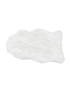 Alfombra Peluche Curva Blanco 60cm x 90cm Cod.92235