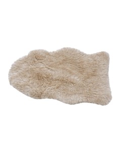 Alfombra Peluche Curva Marrón Claro 60cm x 90cm Cod.92236