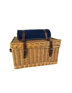 Cesta de picnic de mimbre Azul completa para 6 personas Cod.959597 2